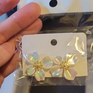 Opalescent Flower Earrings
